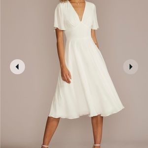 David’s Bridal Studio White Bridal Dress